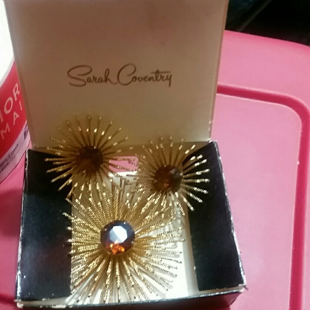 Sarah Cov 1960s Golden Mum Collection Star Burst Set Boxed -Ship Discount View 4